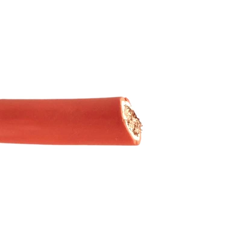 สายแบตเตอรี่ ฉนวน 2 ชั้น สีส้ม สายไฟเชื่อม แบบทองแดงแท้ ขนาด 25 Sq.mm. (ระบุจำนวน)