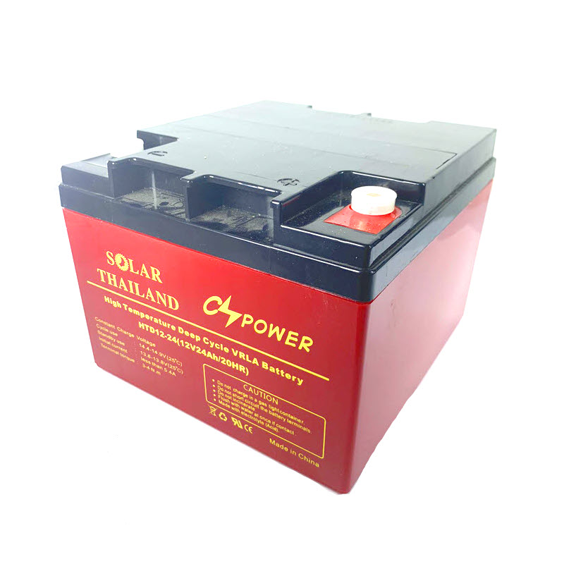 Battery 12V 24Ah UPS ระบบสำรองไฟ ไฟฉุกเฉิน Solar Cell แบตเตอรี่แห้ง AGM Deep Cycle