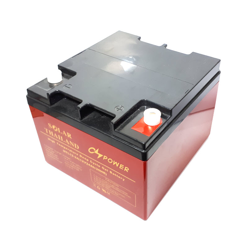 Battery 12V 24Ah UPS ระบบสำรองไฟ ไฟฉุกเฉิน Solar Cell แบตเตอรี่แห้ง AGM Deep Cycle