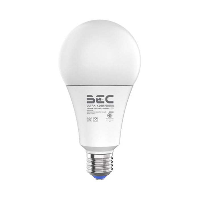 หลอดไฟ LED BEC ULTRA-X บับ ทรงกลม ขั้วเกลียว E27 ขนาด 20 วัตต์ แสงขาว Day Light