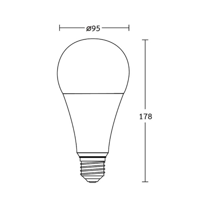 หลอดไฟ LED BEC ULTRA-X บับ ทรงกลม ขั้วเกลียว E27 ขนาด 25 วัตต์ แสงเหลือง Worm White