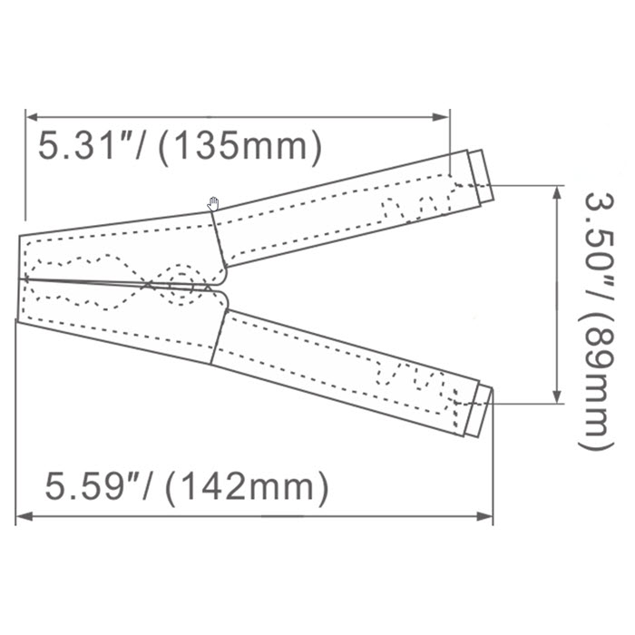 คีม 300A คีบขั้วแบตเตอรี่ แบบฉนวนหุ้ม แบบคู่ แดง ดำ AT-0032