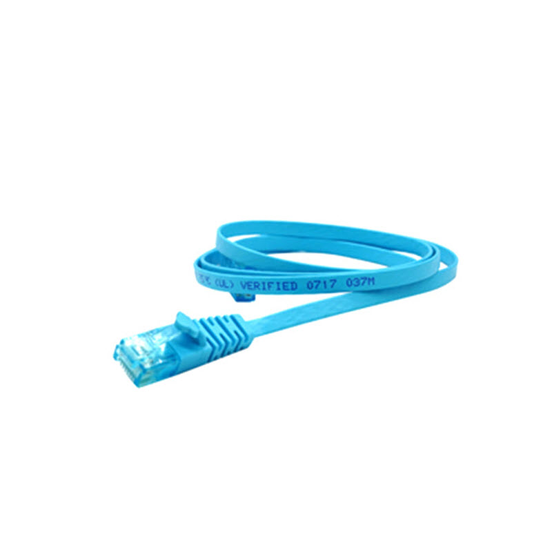 5 เมตร สายแลนสำเร็จรูป แบบแบน CAT 6 FLAT PATCH CORD สีฟ้าสดใส