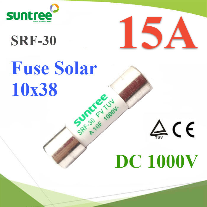 ฟิวส์ Set DC ขนาด 15A 1000V Suntree ลูกฟิวส์ พร้อมกล่องใส่ฟิวส์ ครบชุด