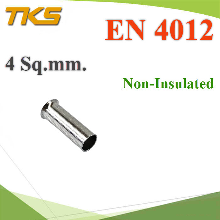 EN-4012 หางปลากลม คอร์ดเอ็น เปลือยไม่มีฉนวน สำหรับสายไฟ 4 Sq.mm (สีดำ 100 ชิ้น)