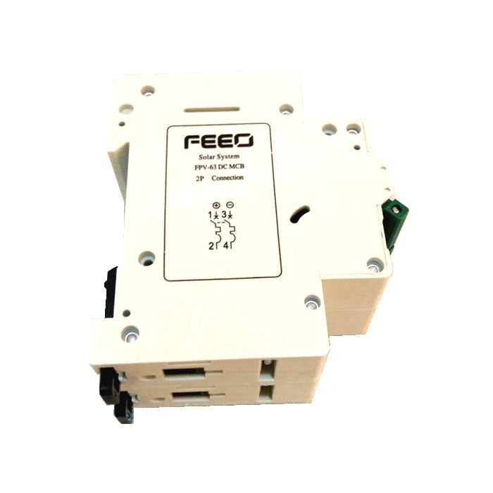 เบรกเกอร์ DC 250V 25A 2Pole เบรกเกอร์ไฟฟ้า FEEO โซลาร์เซลล์ MCB